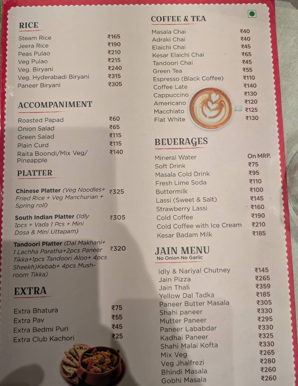 Rajasthan's Radhe Radhe menu