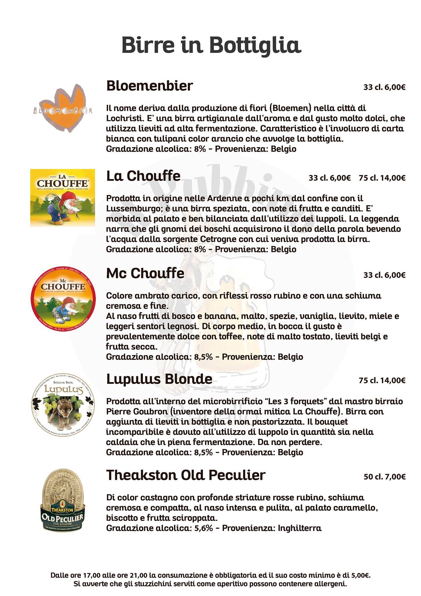 Menu di Il Pubbino 