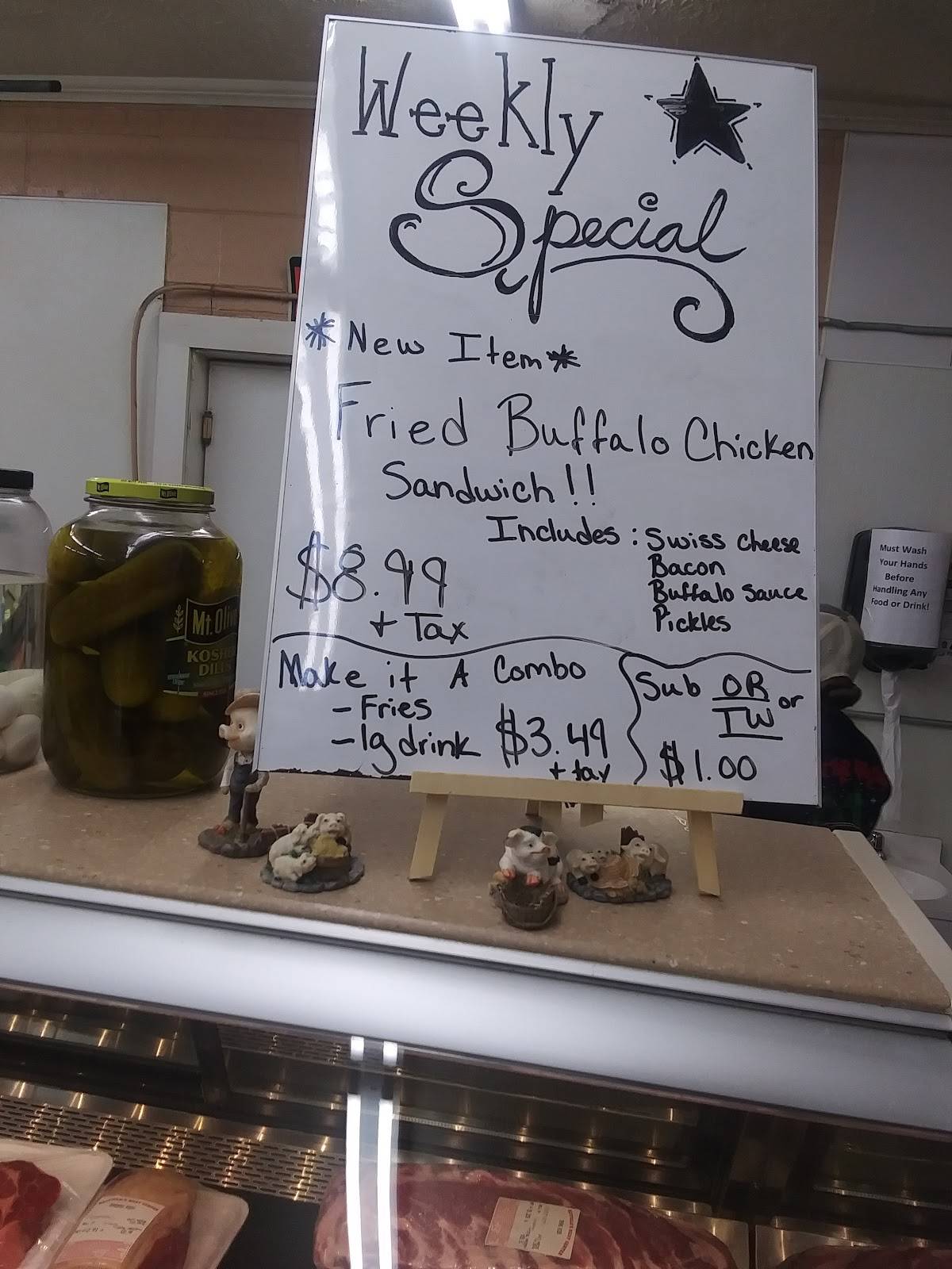 Menu at Rayfield Meat Center restaurant, Wadesboro