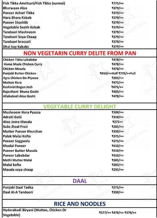 Reefuel Cafe menu