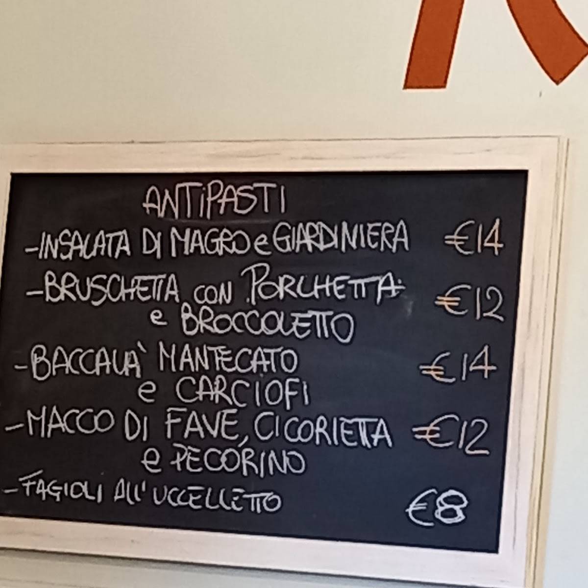 Menu di Refettorio dei Colli OSTERIA 