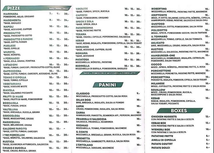 Menu di Reginella 
