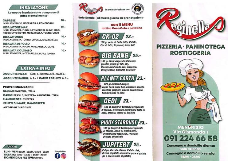 Menu di Reginella 