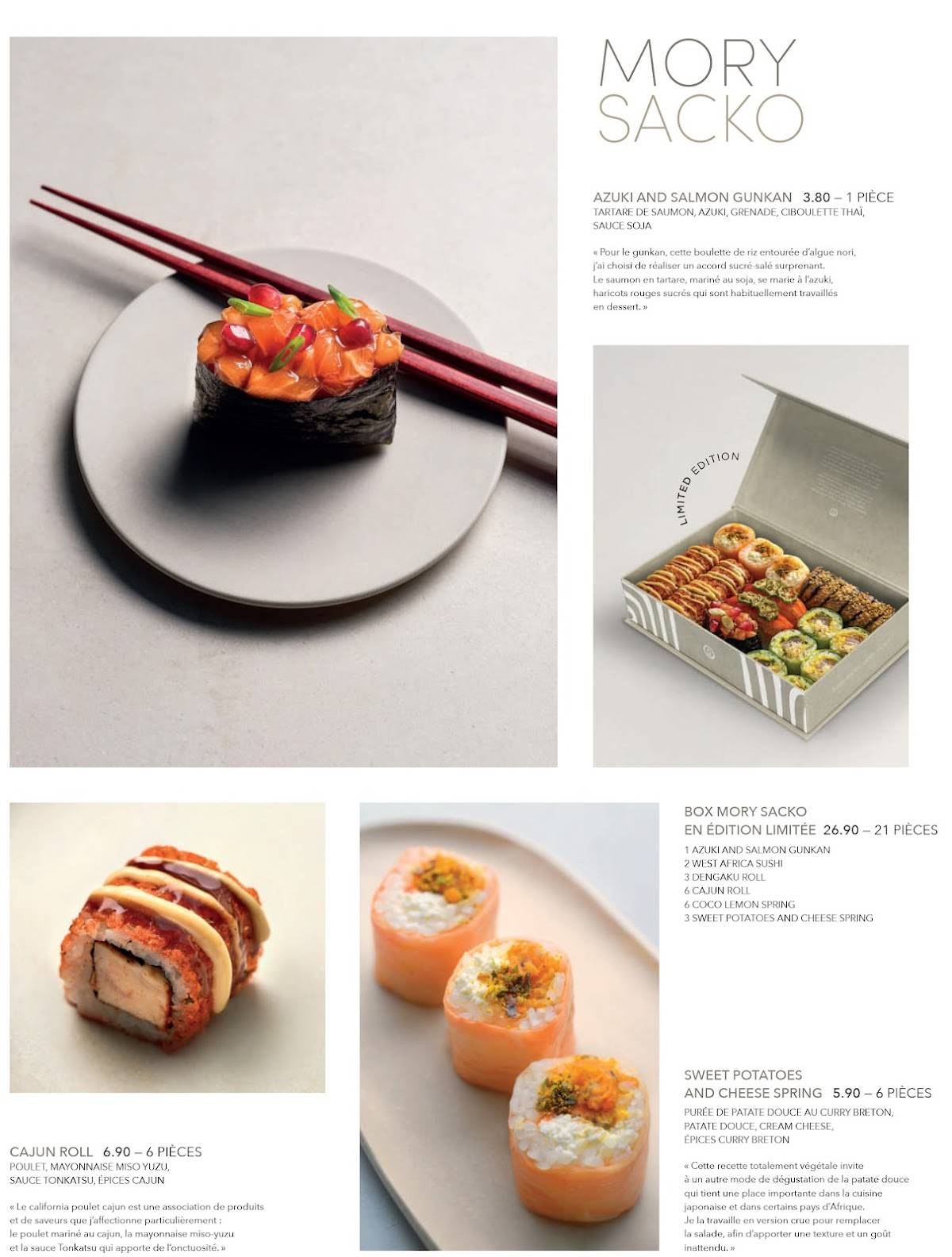 Menu de Sushi Shop Rennes Les Halles