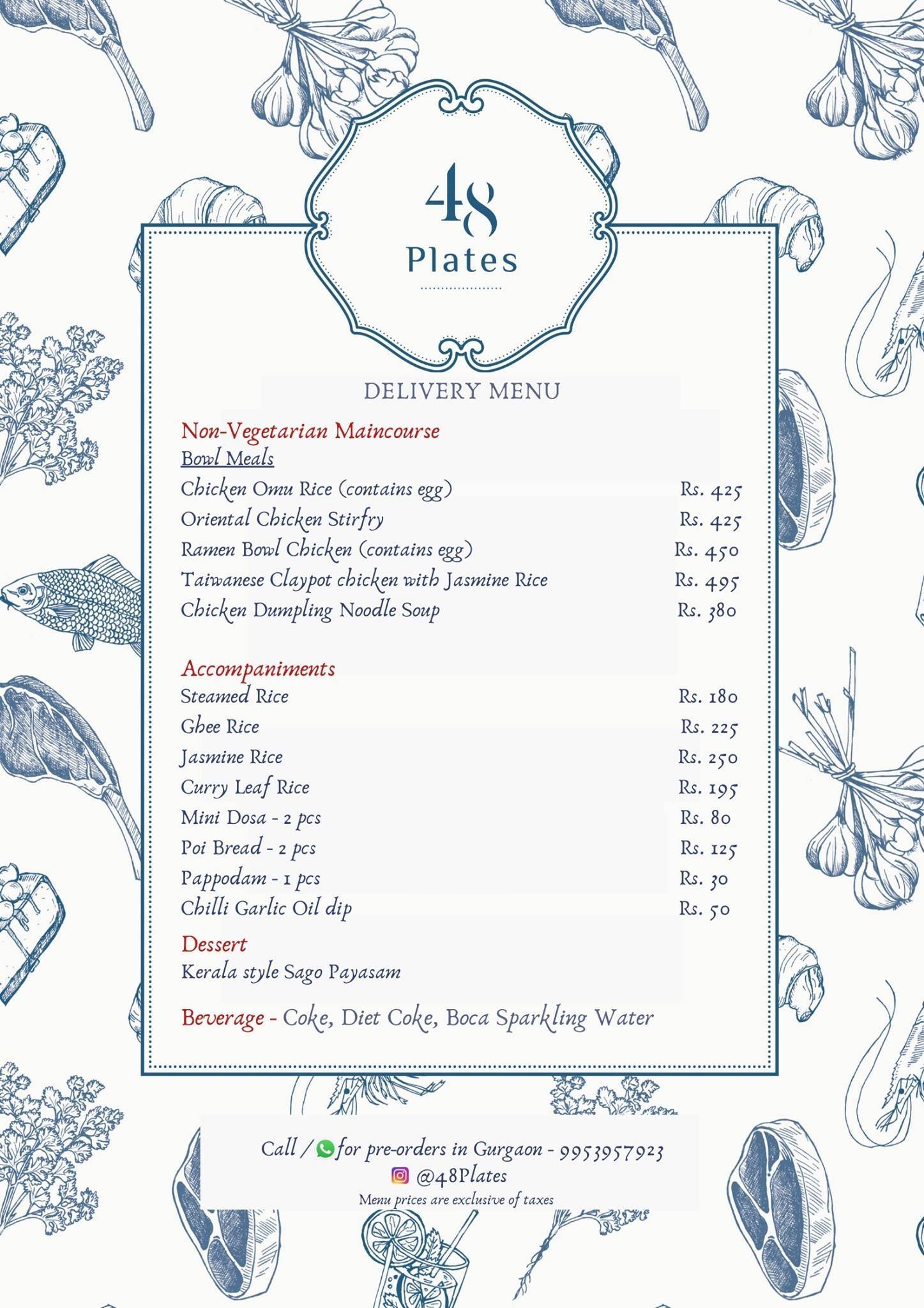 48 Plates menu