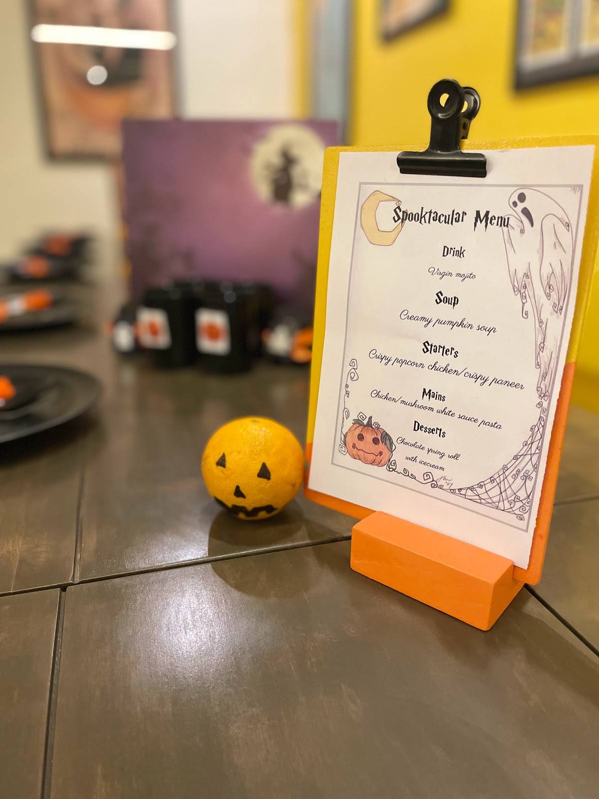 A Food Story menu