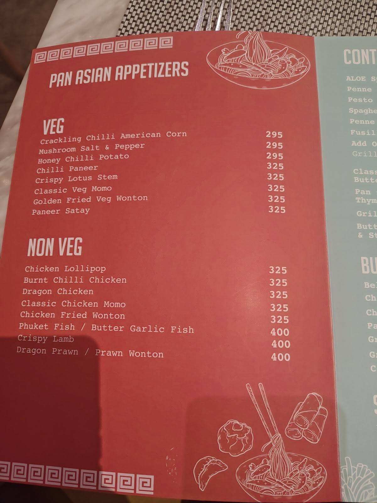 ALOE- A Little of Everything menu