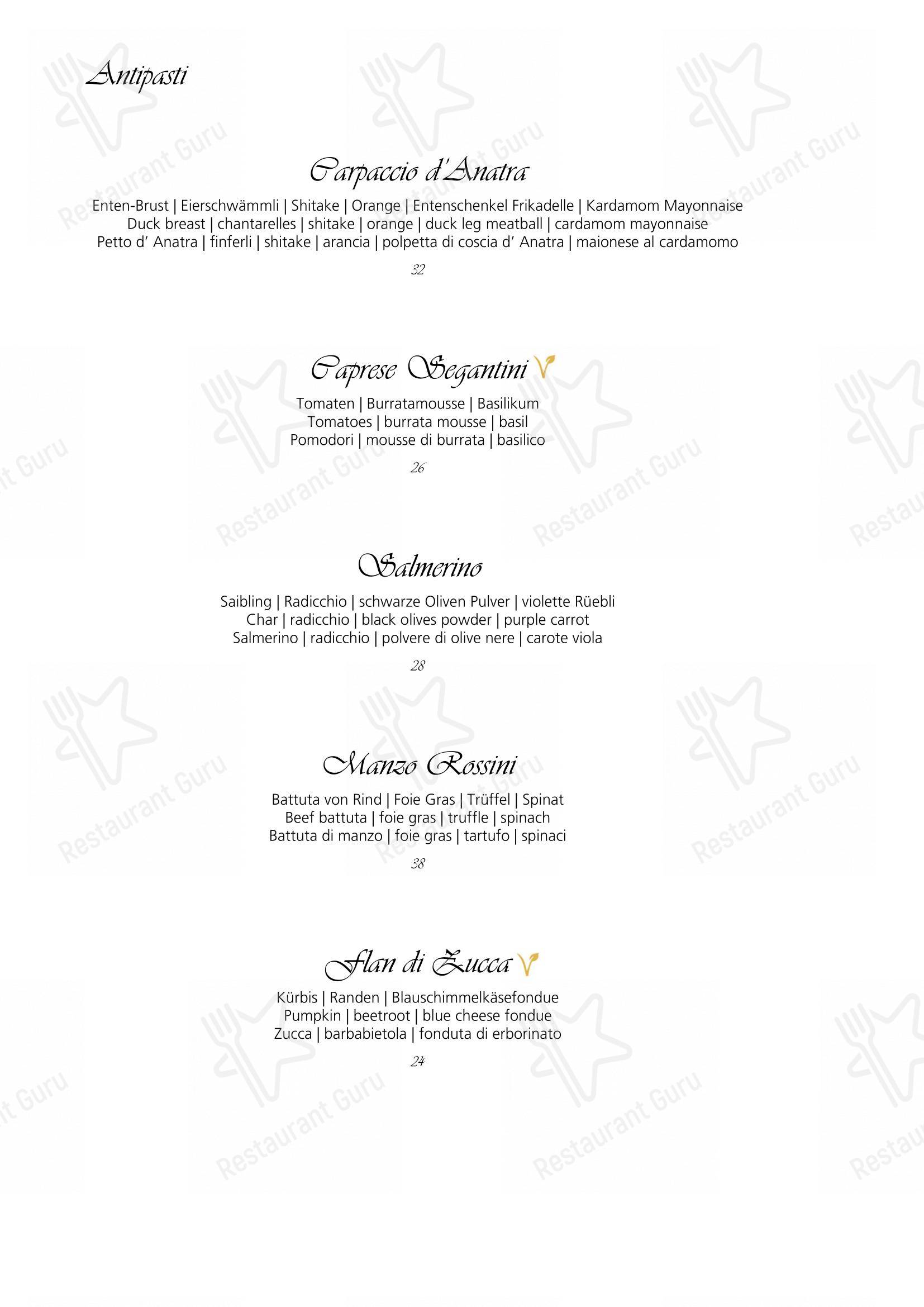 Menu per Restaurant Acla in San Maurizio