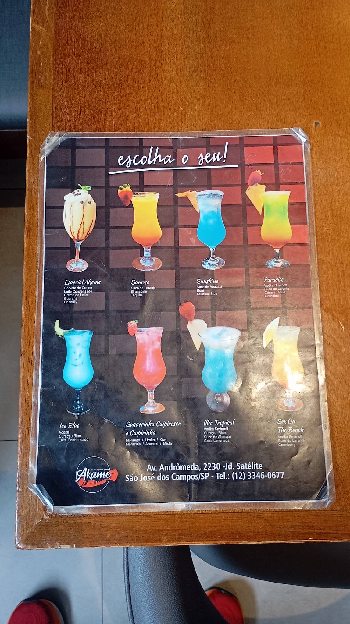 Akame Sushi - São José dos Campos cardápio