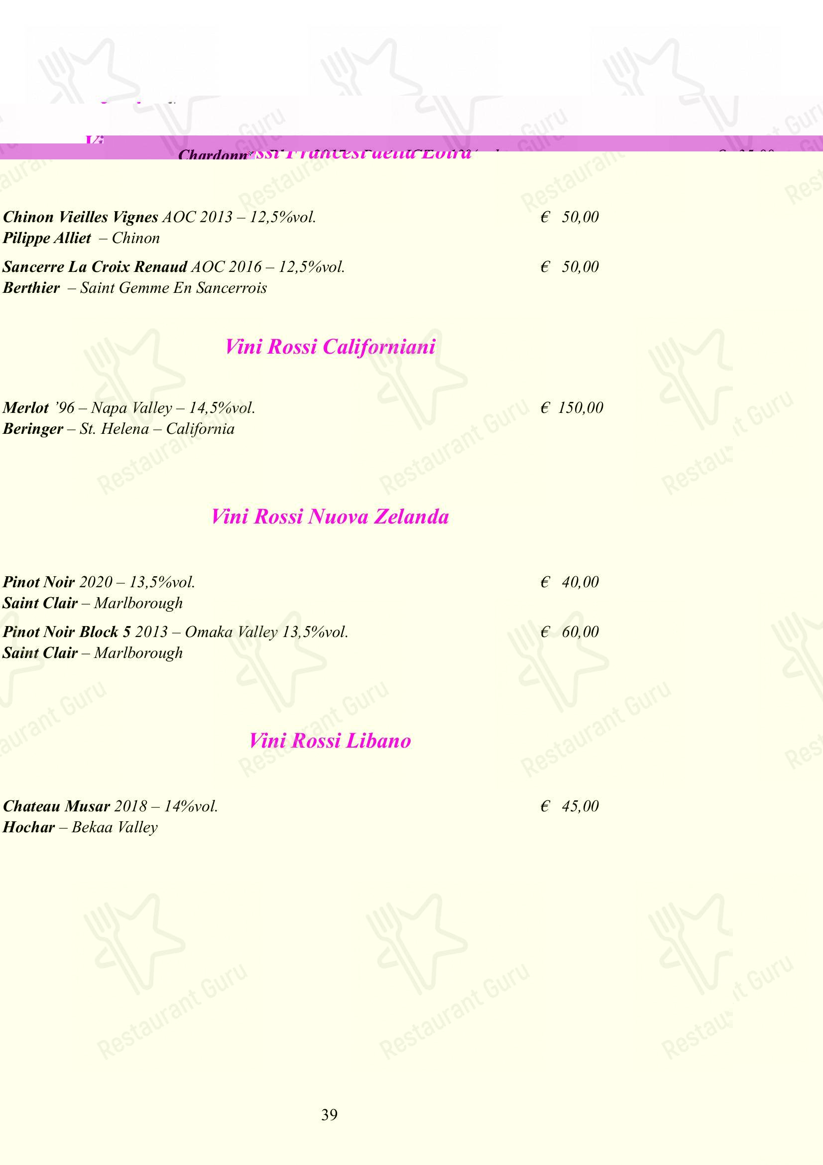 Menu per Albergo Ristorante Alle Codole ristorante