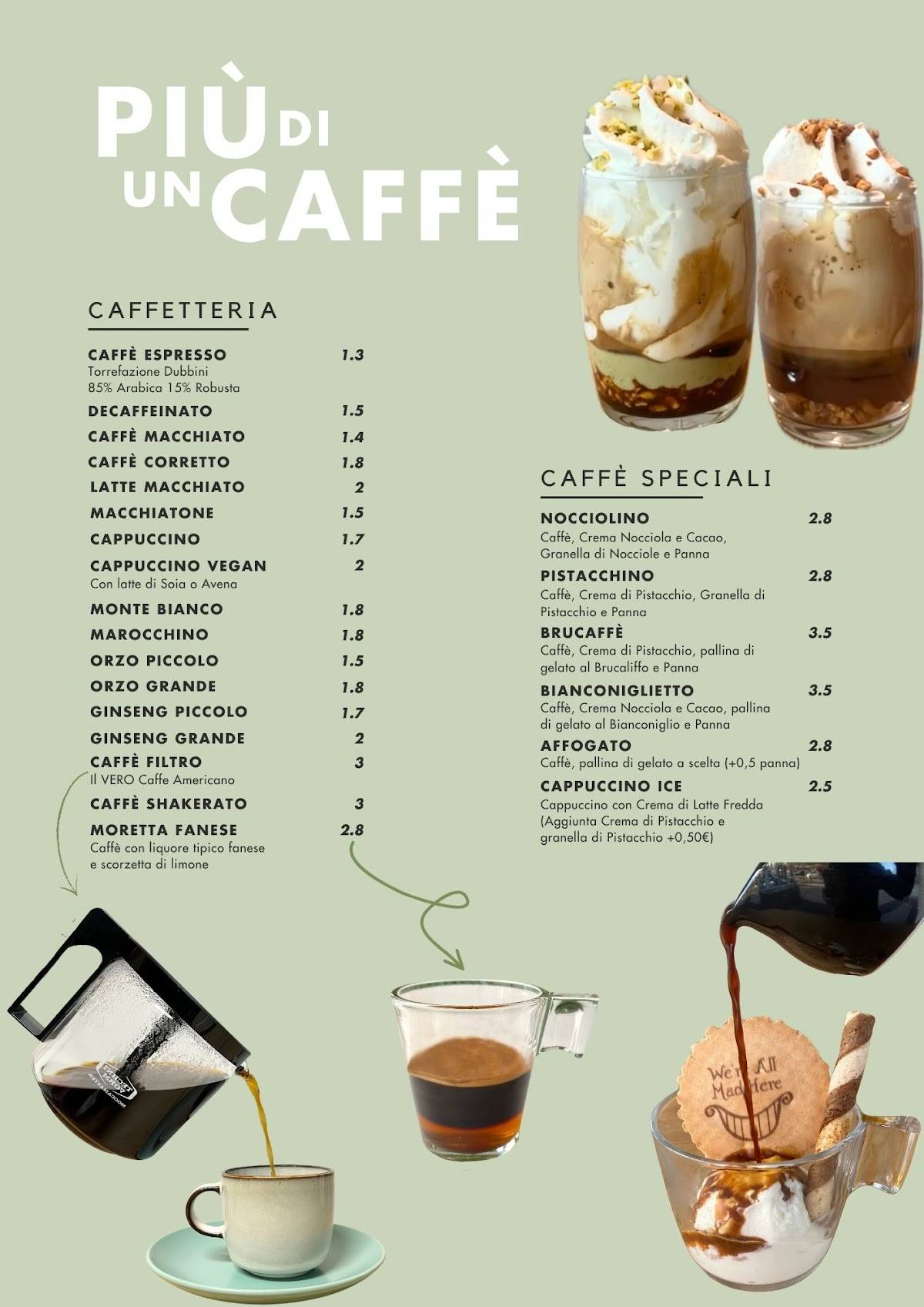 Menu di Alice Il Gelato delle Meraviglie 