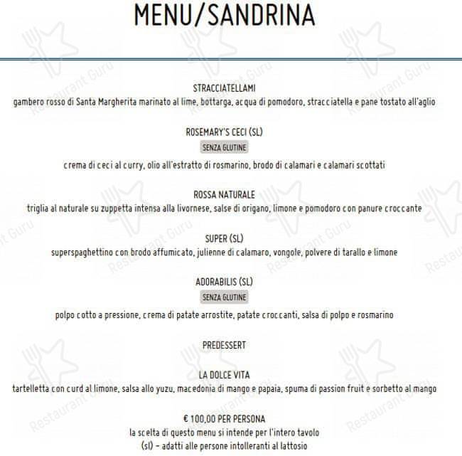 Menu di Fish & Wine 