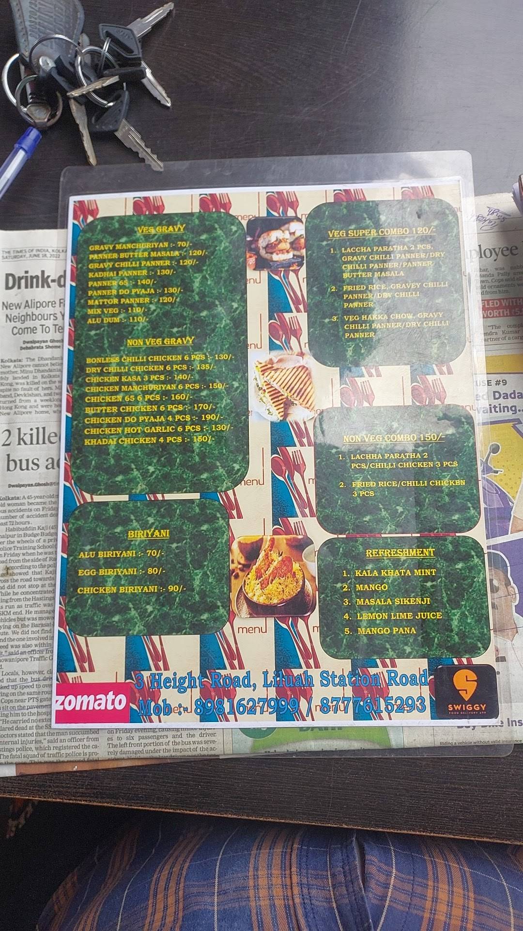 Amma Kitchen menu