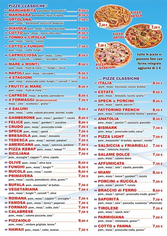 Menu di Anatolia Kebap & Pizza 