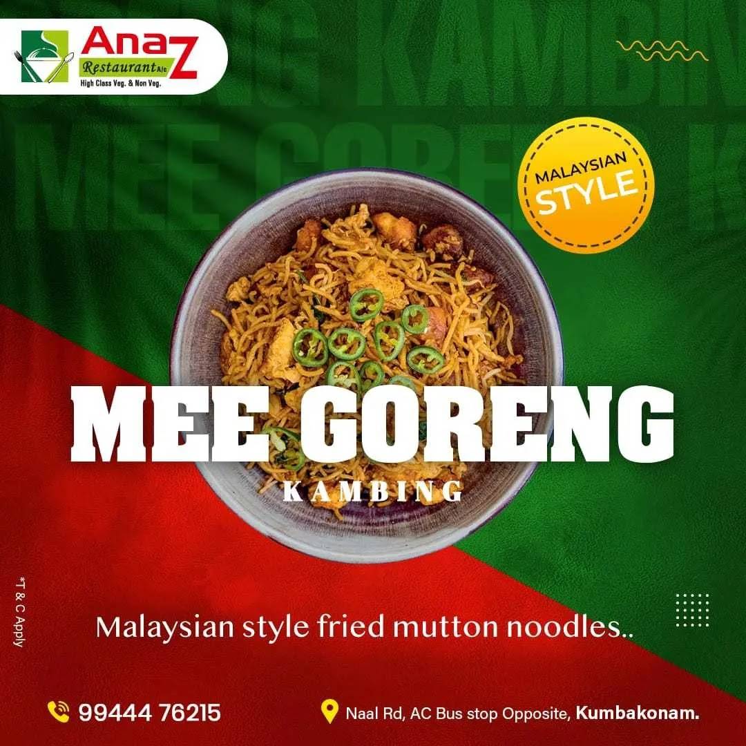 Anaz Restaurant menu