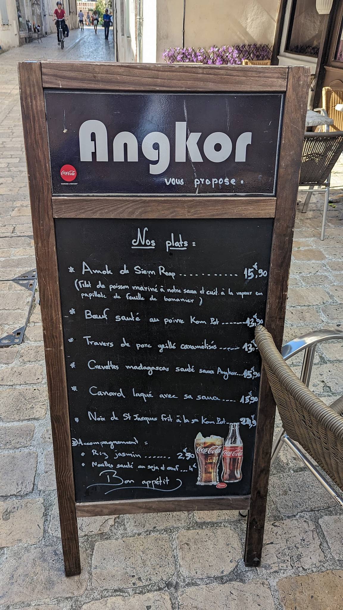 Menu de Angkor