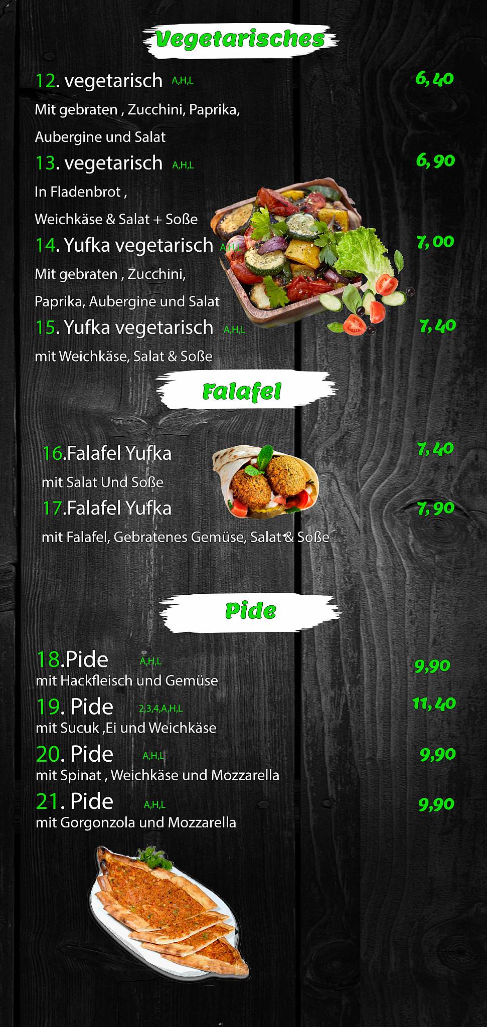 Menu de Antalya Döner