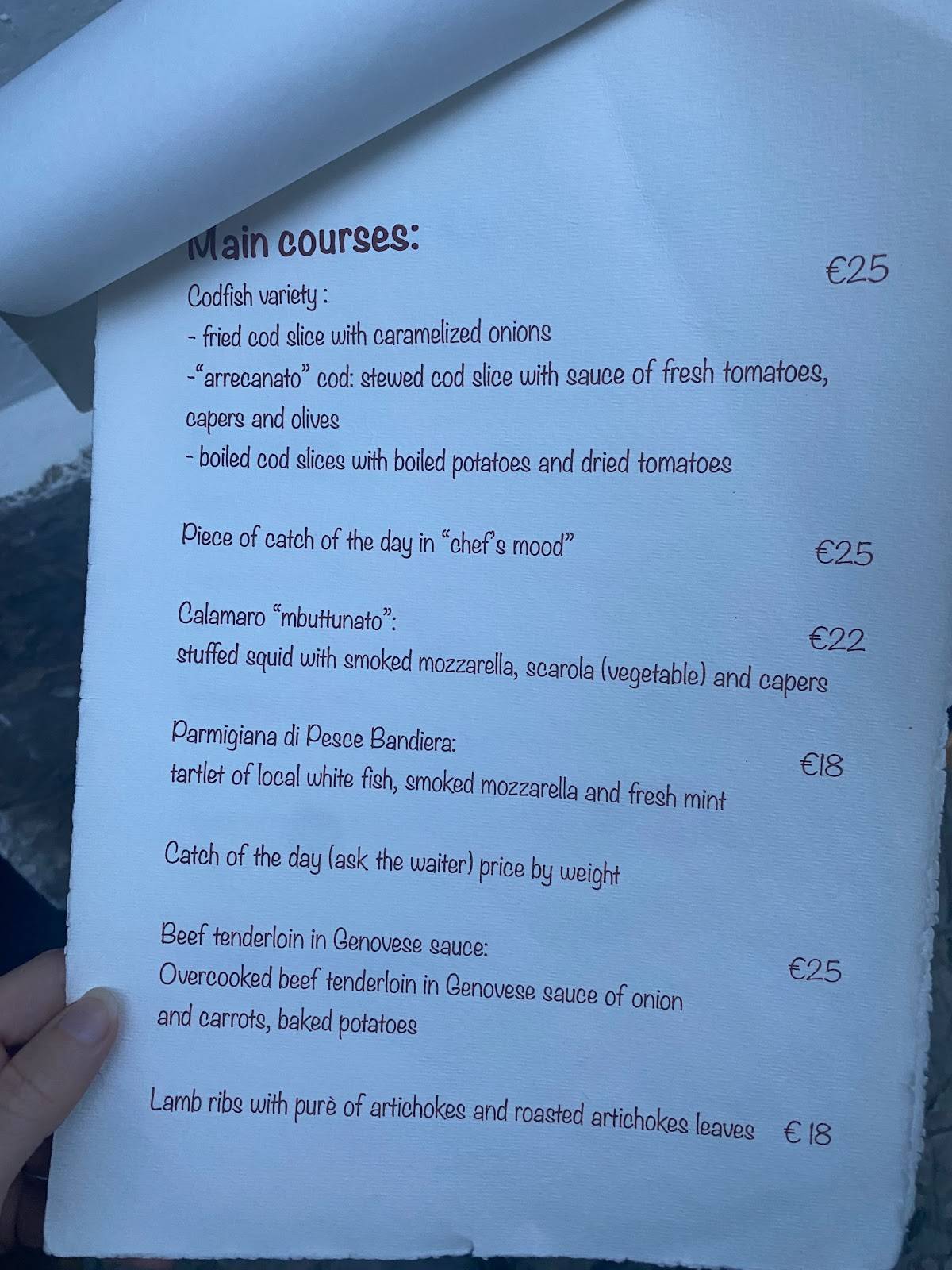 Menu di Antico Borgo 