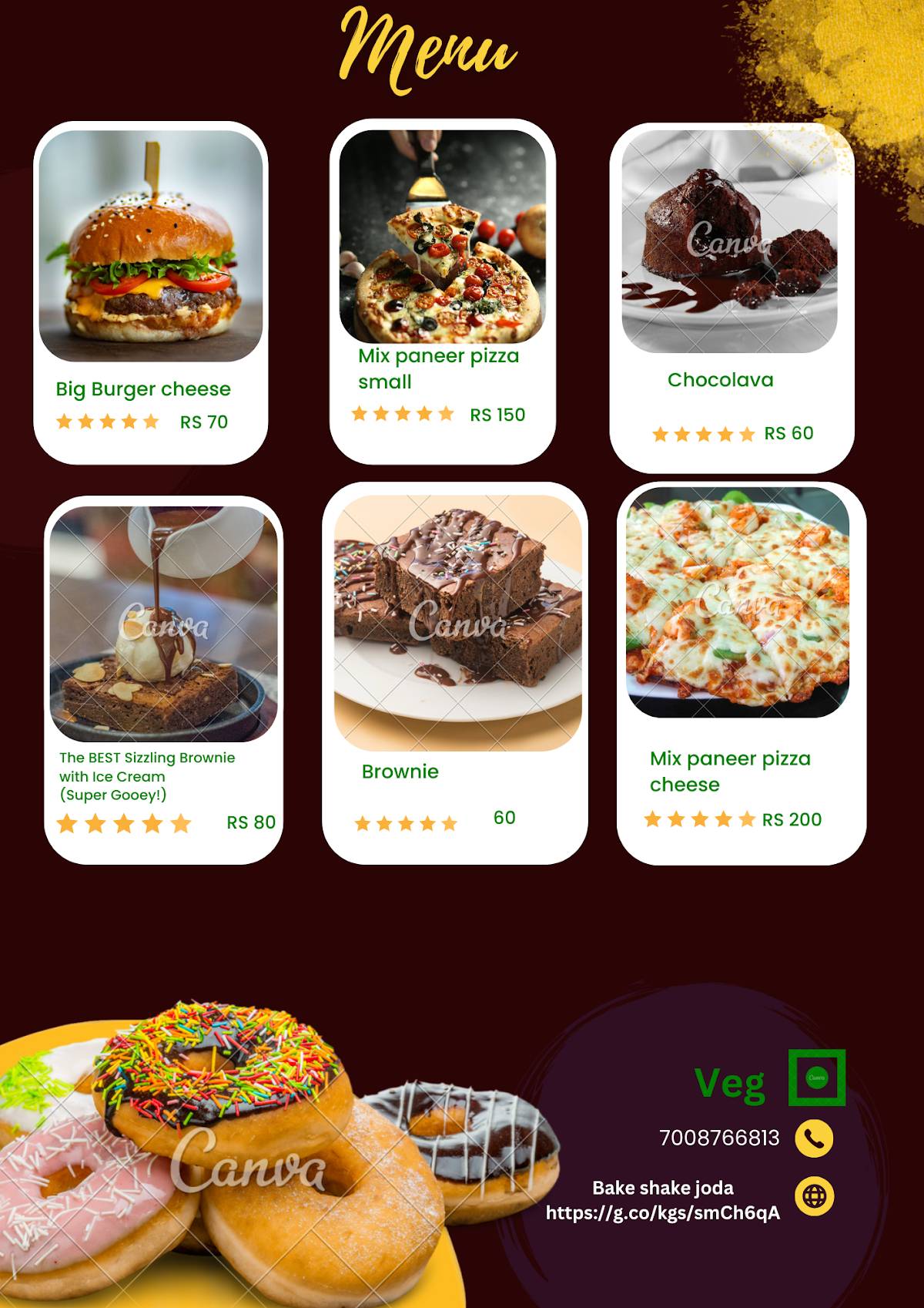 Bake shake joda menu