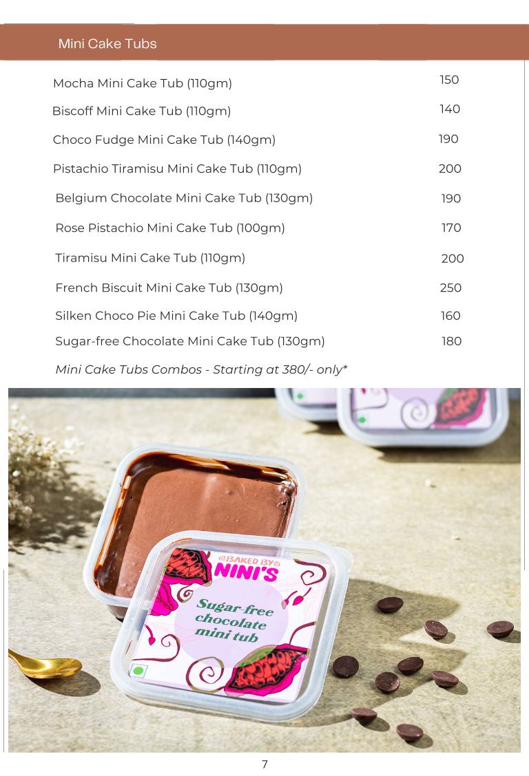 Baked By Nini's - Vesu menu