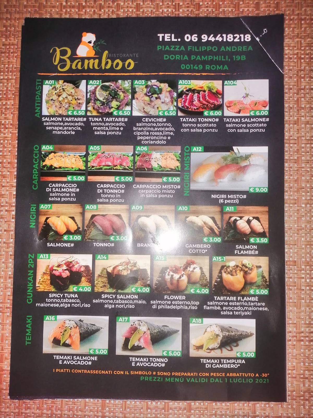 Menu di Bamboo 