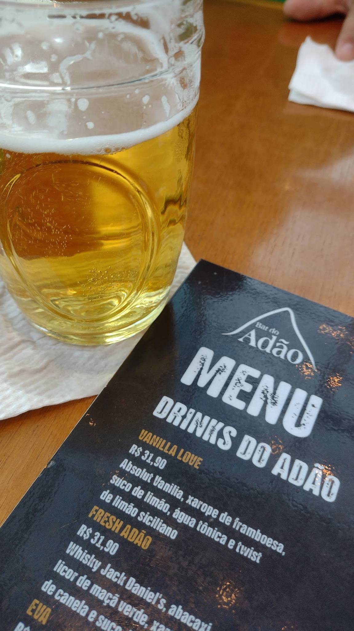 Bar Do Adão cardápio