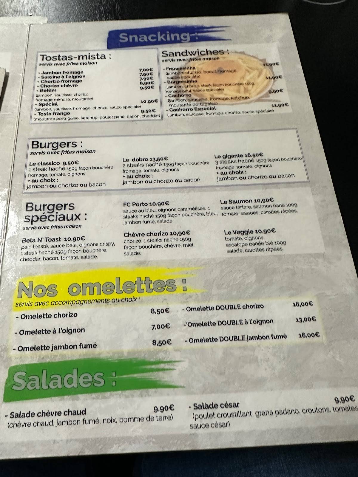 Menu de Bela Estrela