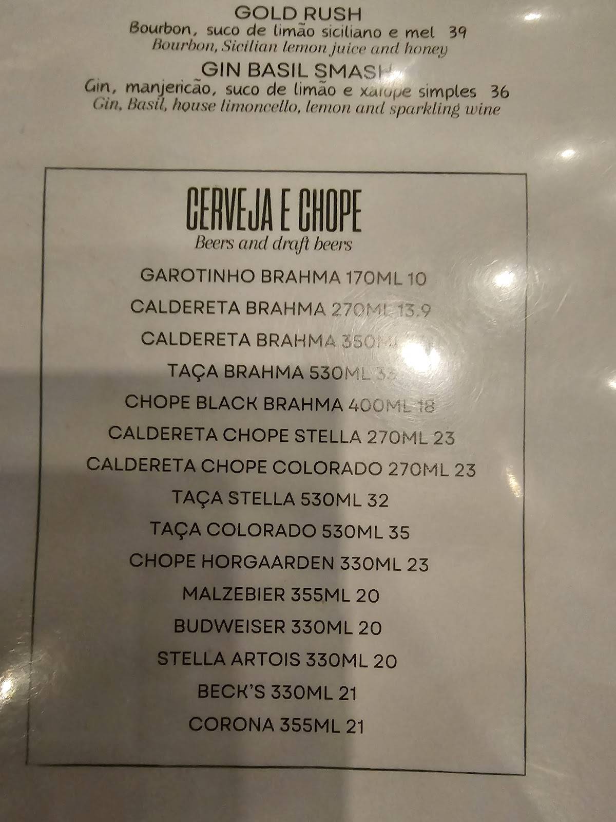 Boteco Belmonte cardápio