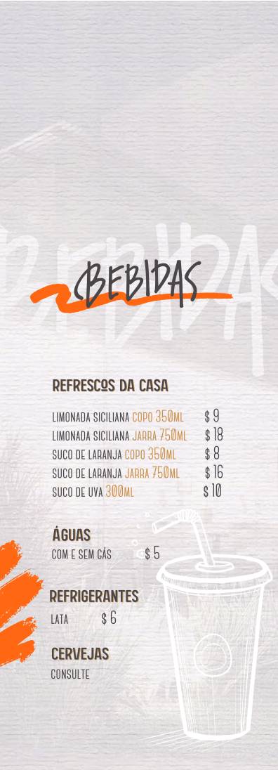 Buarque Burger cardápio