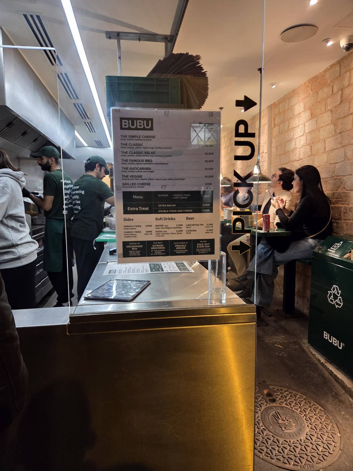 Menu de Bubu burger