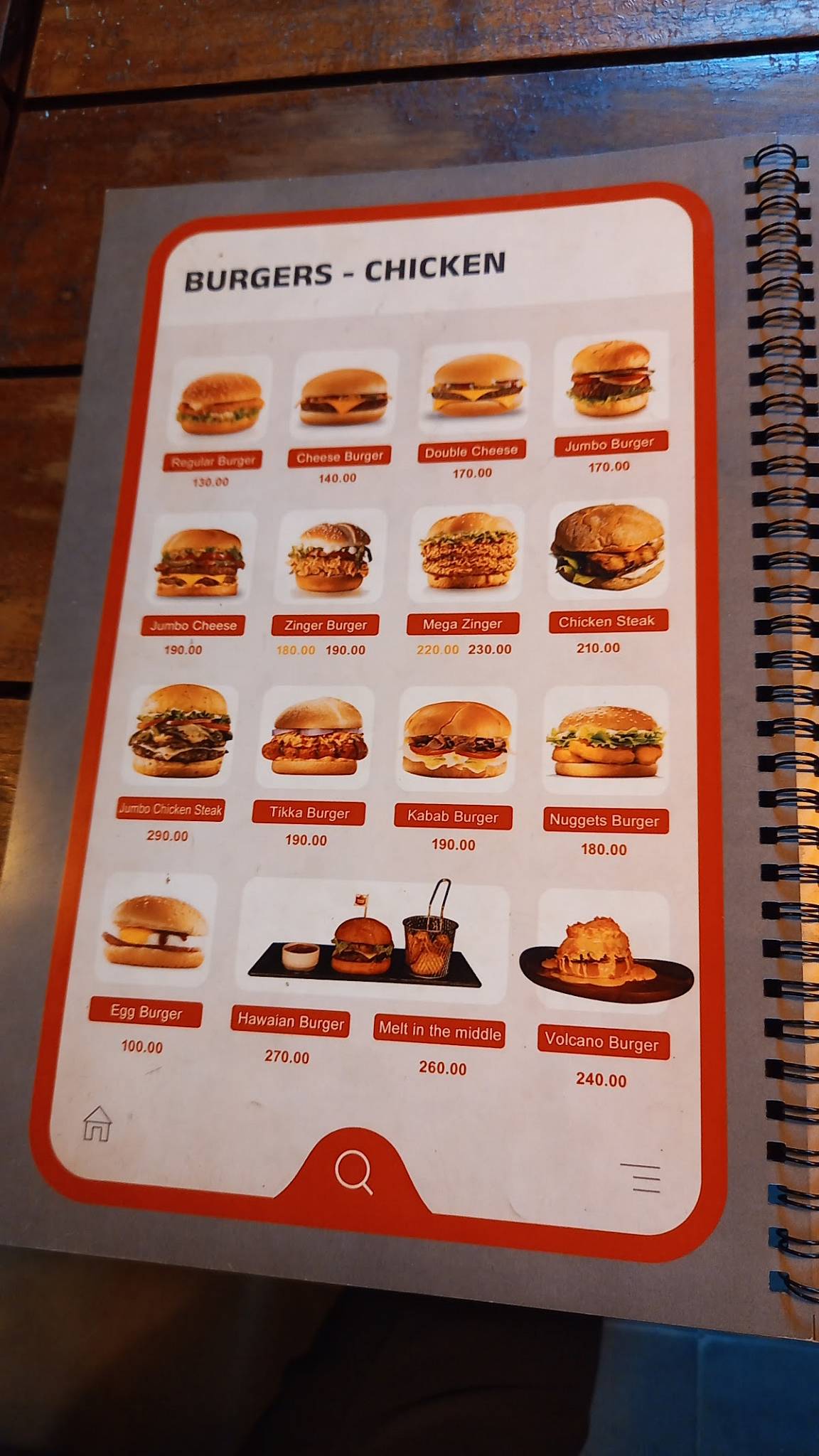 Burger Lounge menu
