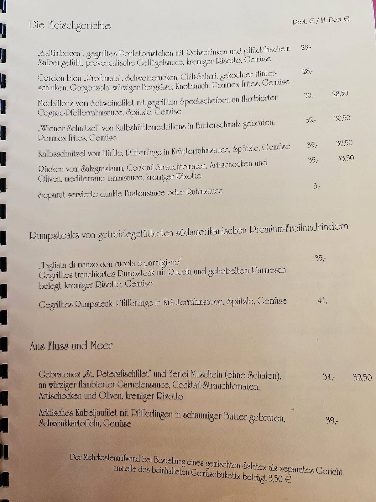 Menu de Restaurant Café Elke