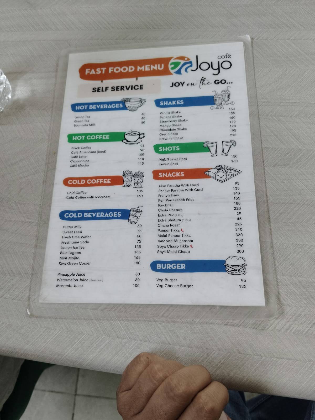 Café Joyo menu
