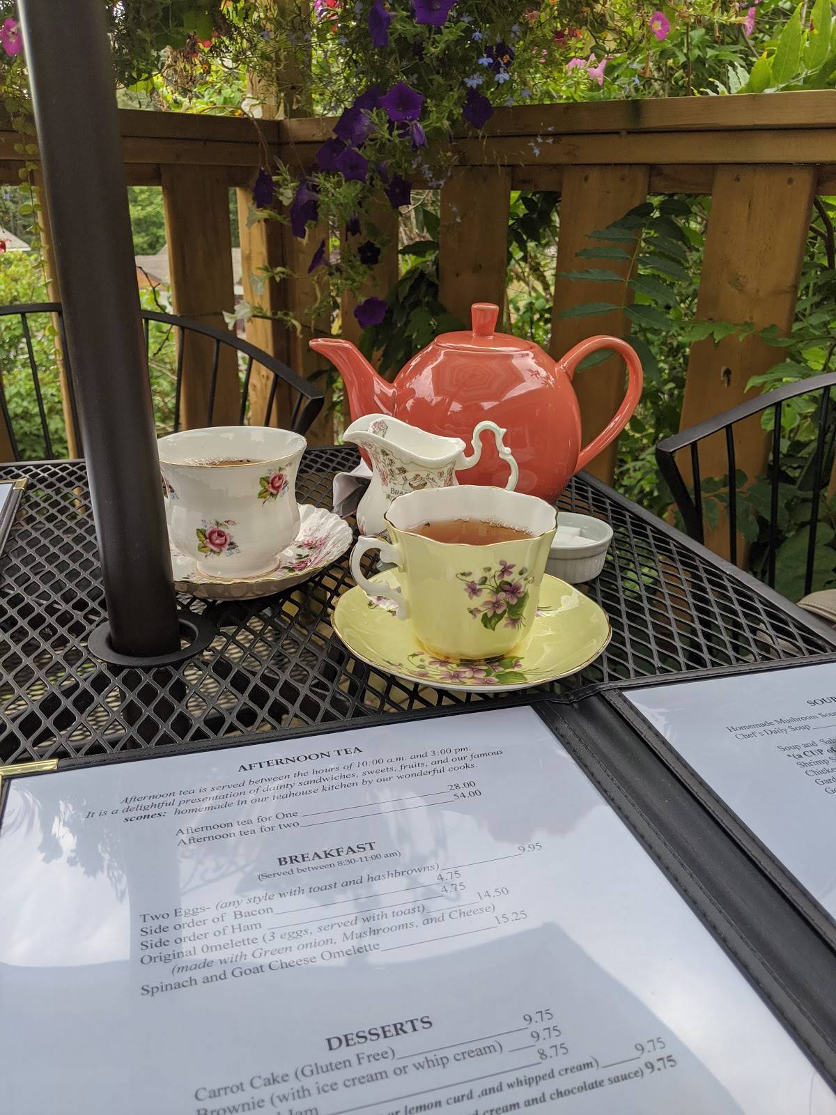 Menu at Calico Cat Tea House restaurant, Nanaimo