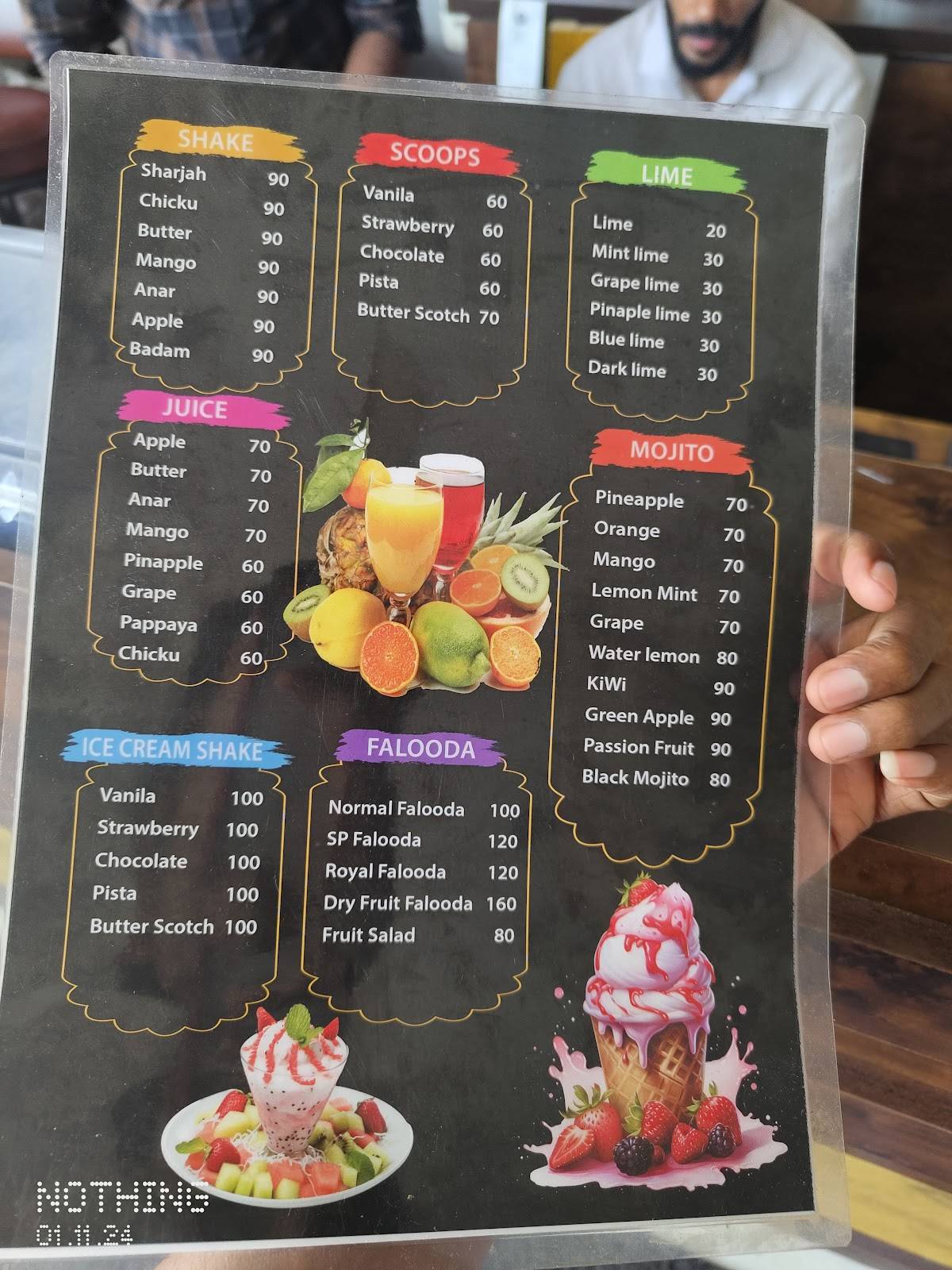 Calicut Cafeteria menu
