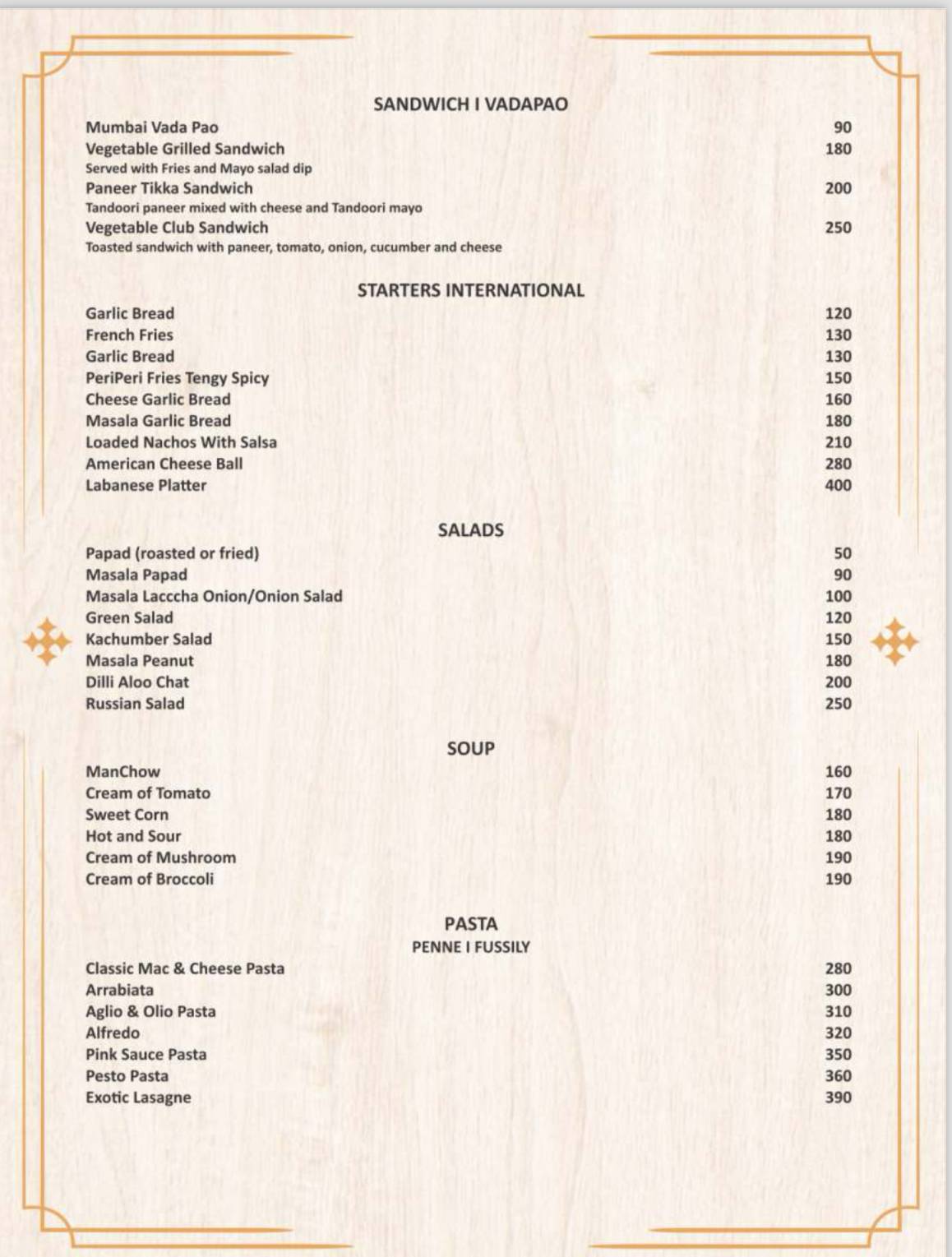Camaraderie Lounge And Kitchen menu