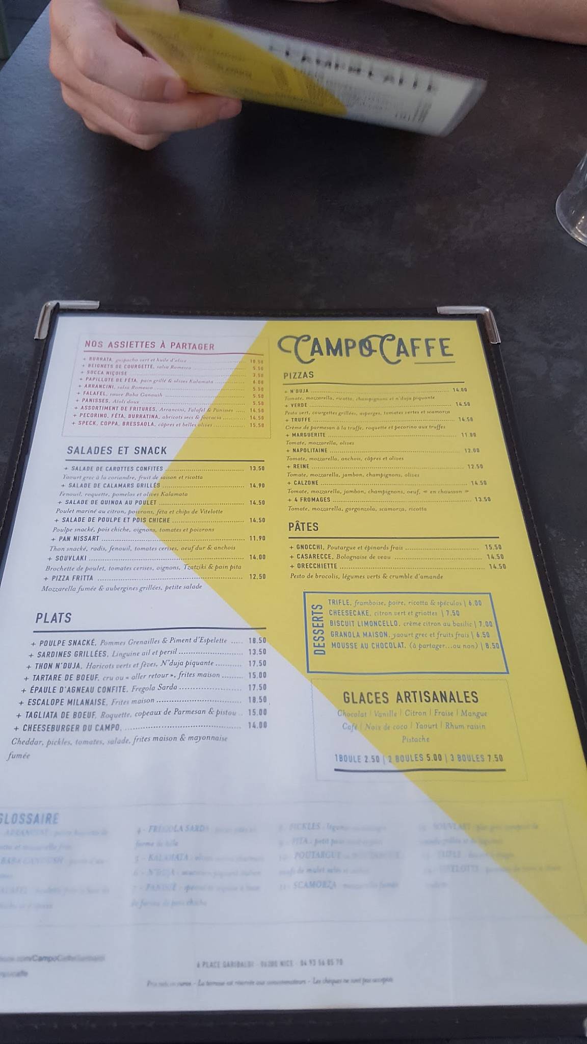 Menu de Campo Caffè
