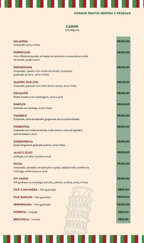 Cantina Italiana D'Angelo cardápio