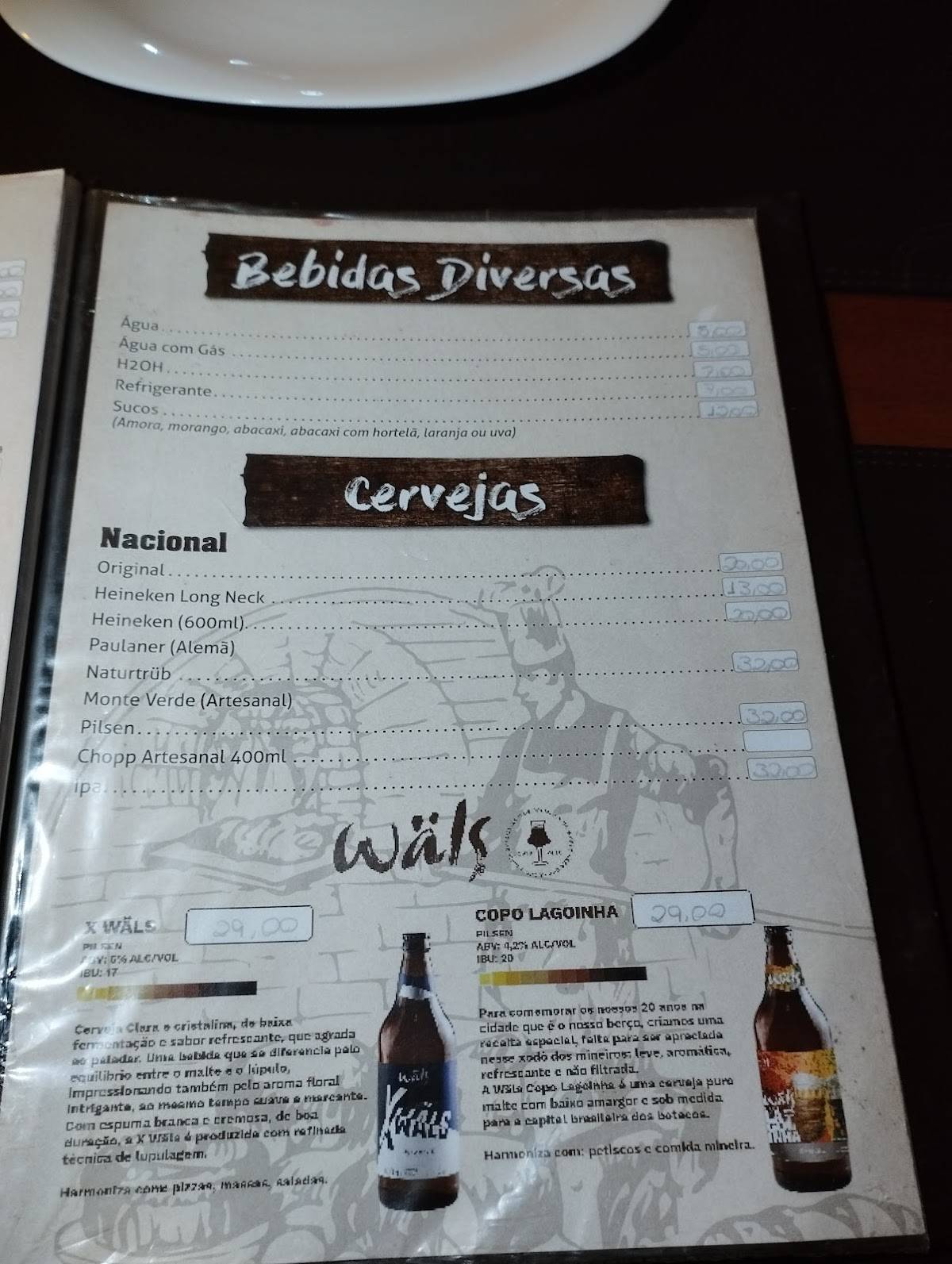 Chalana restaurante cardápio