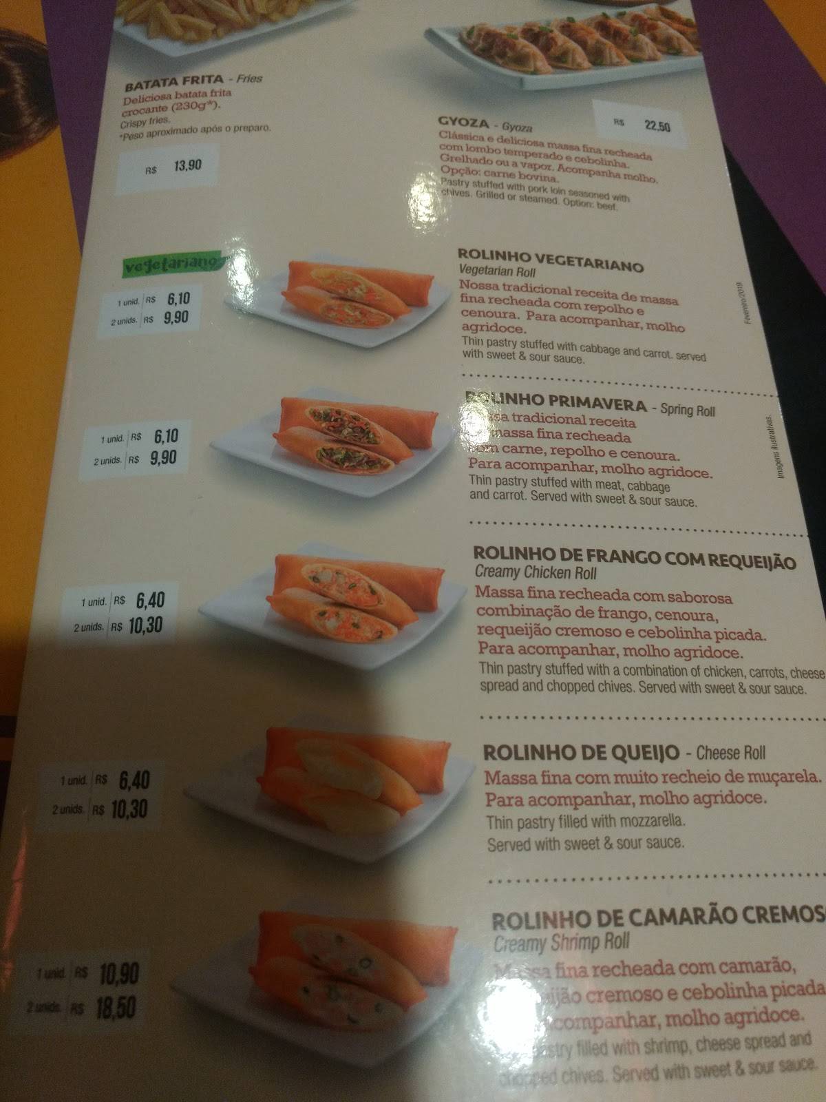 China In Box Americana cardápio