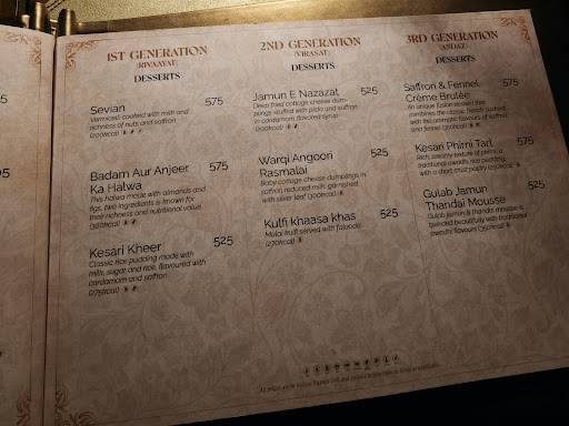 Chingari menu