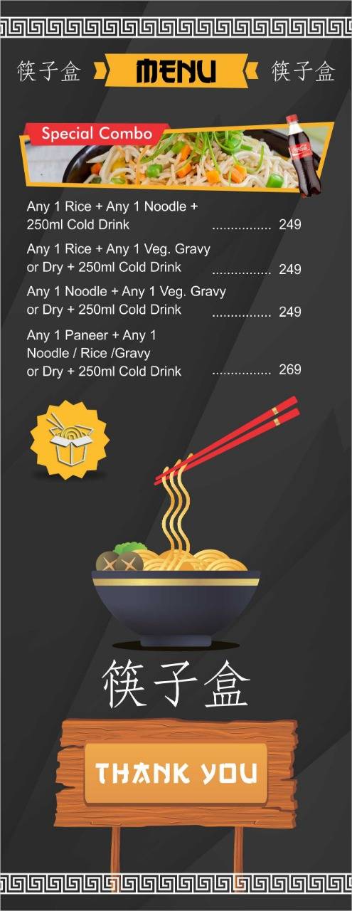 Chopstick Box menu