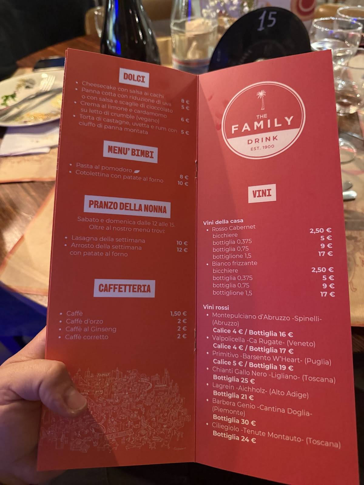 Menu di Circolo di Albizzate - The Family 