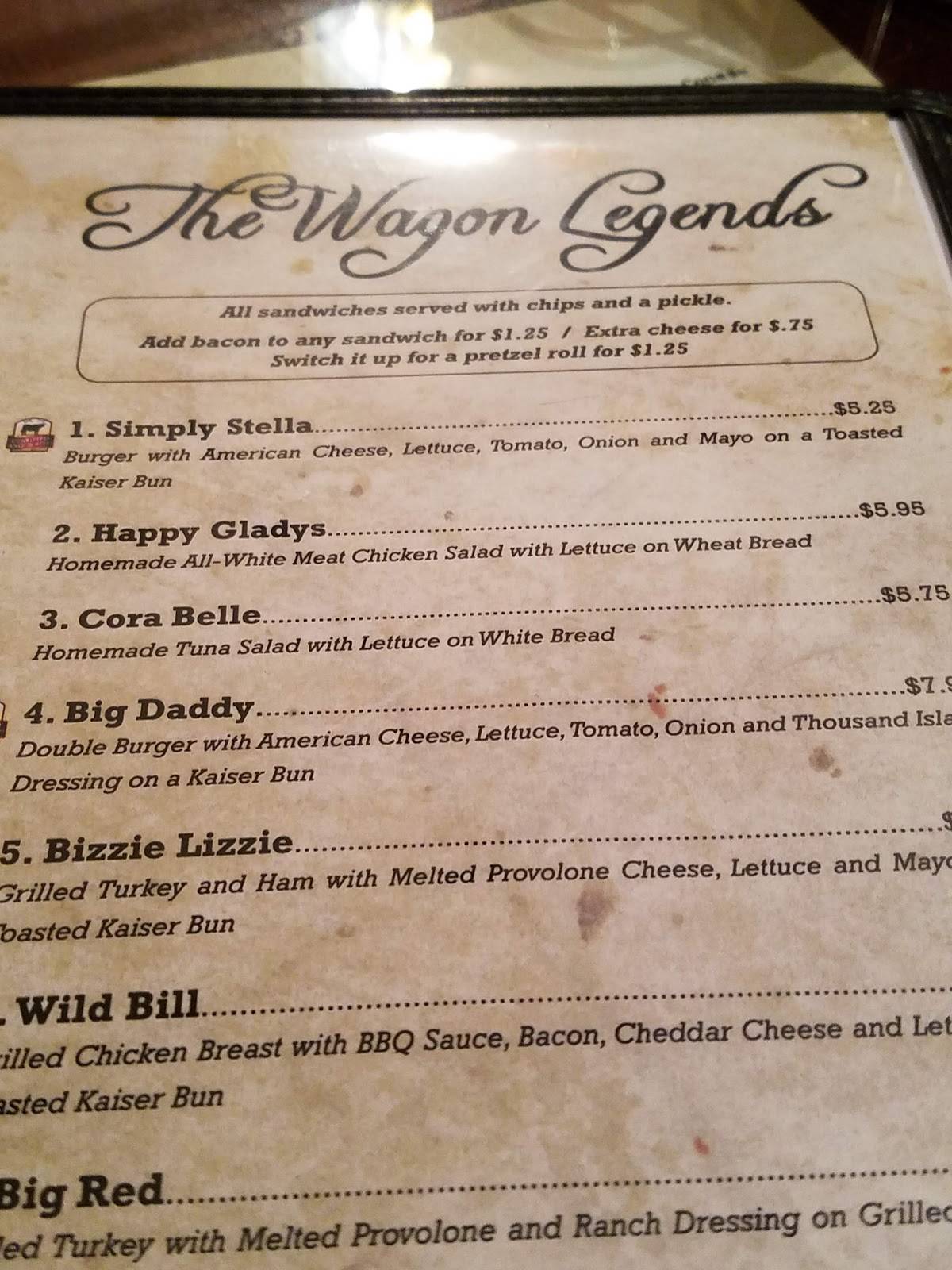 Menu at Conestoga Wagon Restaurant, Conestoga