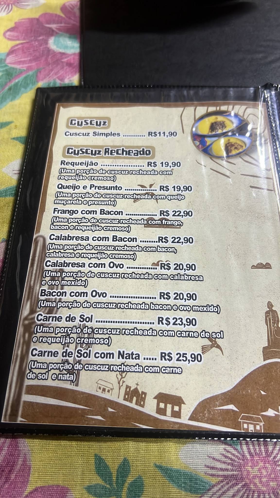 Cuscuz Pé de Serra • Comida Nordestina • Campo Grande cardápio