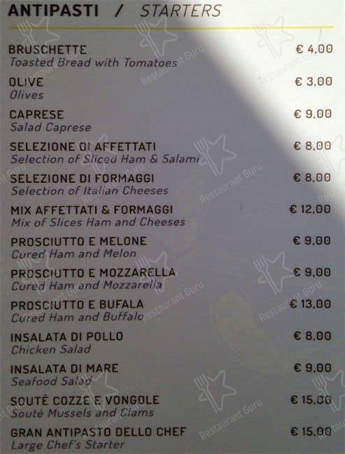 Menu de Ristorante Da Diego