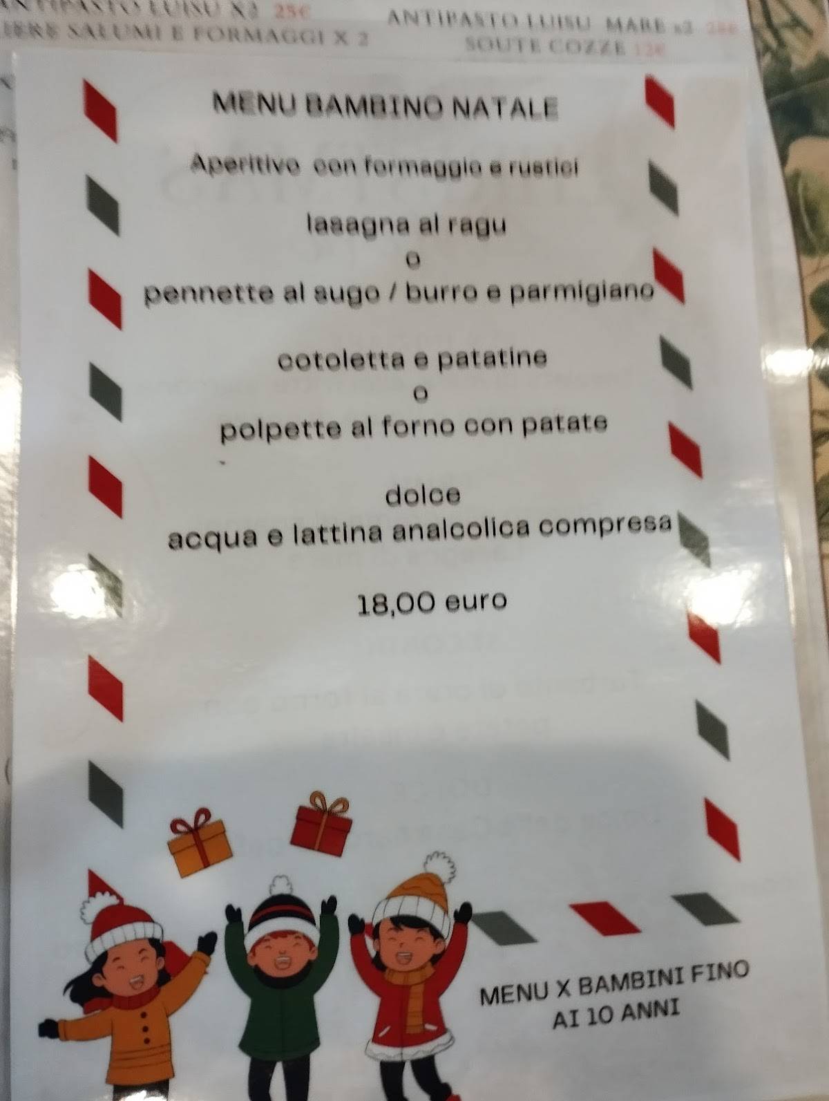 Menu di DA LUISU 