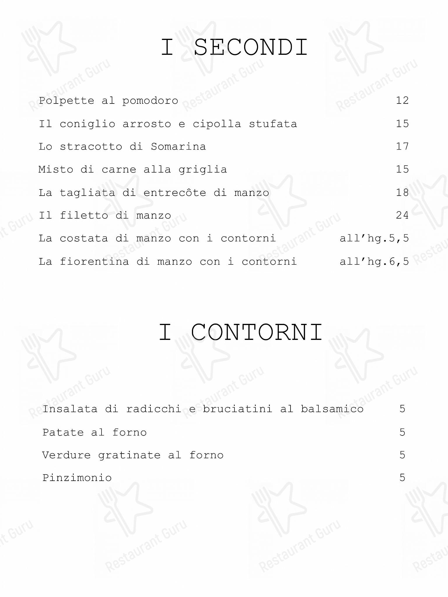 Menu di Trattoria Da Massimo - At Home Catering Menu