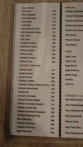 Dana Panee Restaurant menu