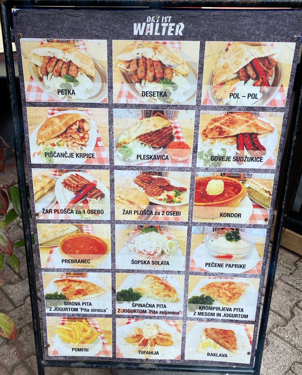 Menu de Das Ist Walter